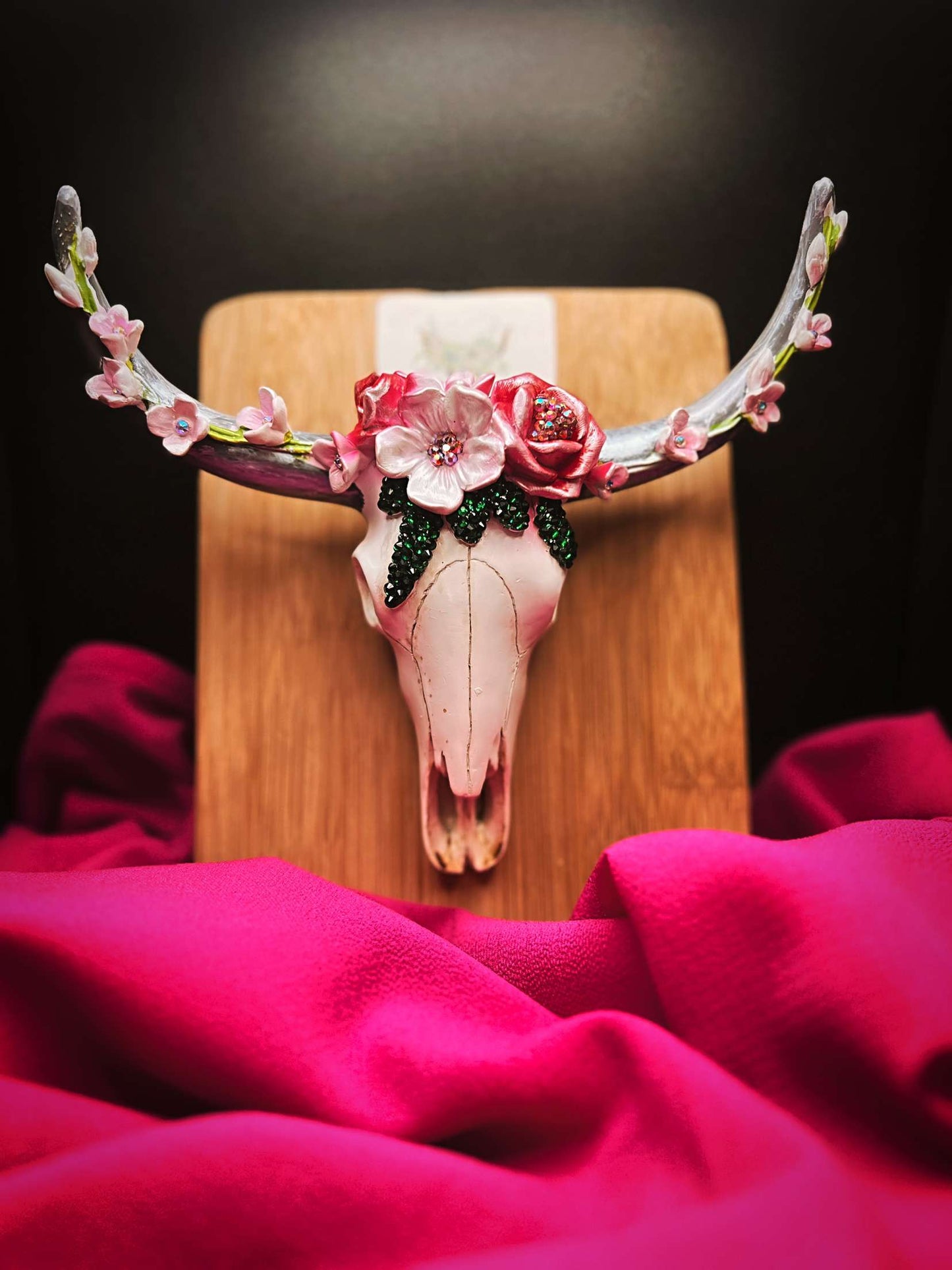 Rhinestone Cow Skull